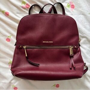 Michael Kors Rhea Medium Pebbled Slim Backpack